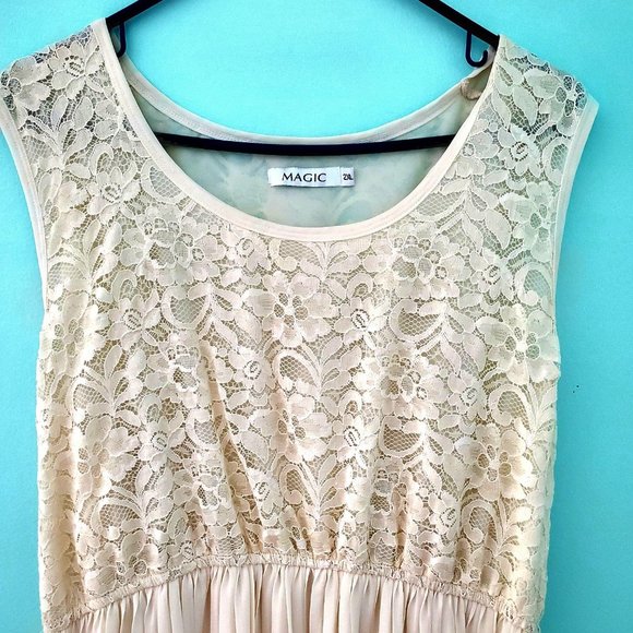 Magic Dresses & Skirts - Lace Top Midi Gown